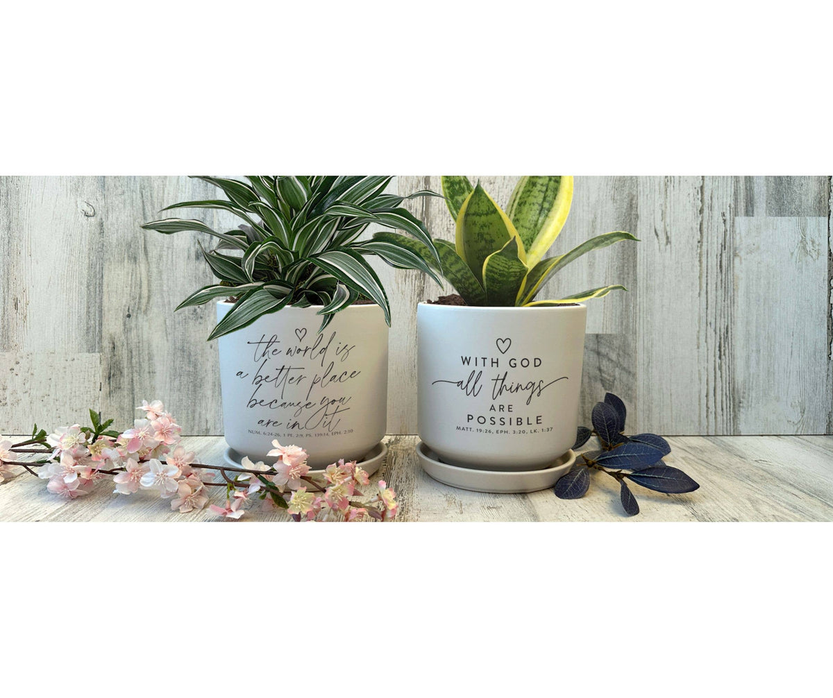 LCP Planter With God All Things Are Possible