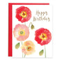 Birthday Greeting Card - Simple Poppies