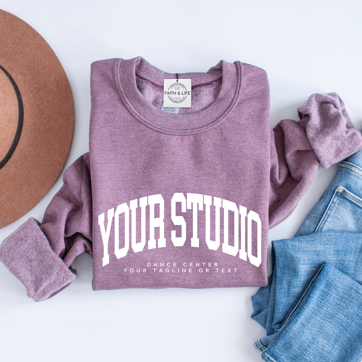 Custom Dance Studio or Ballet Company Crewneck Sweatshirt