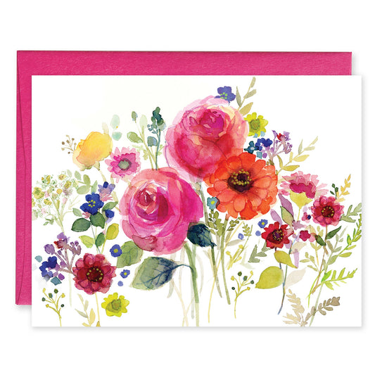Blank Note Card - Garden Bouquet