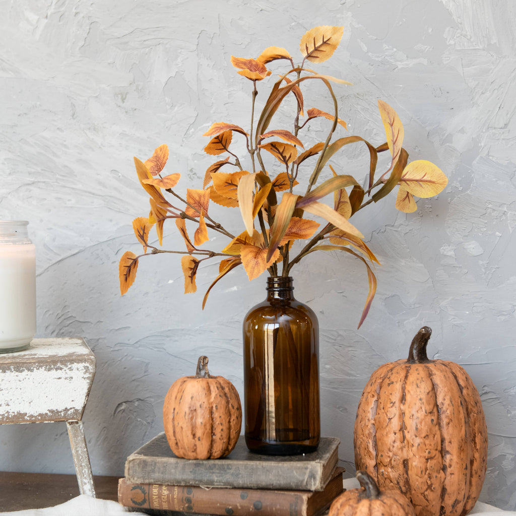 15" TAN BEECH LEAF IN VASE