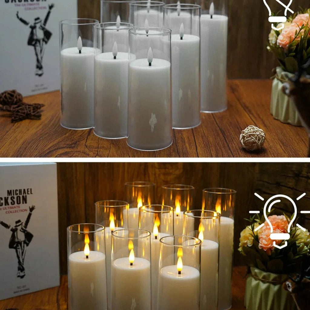 Flameless Acrylic Candle 8-Piece Set