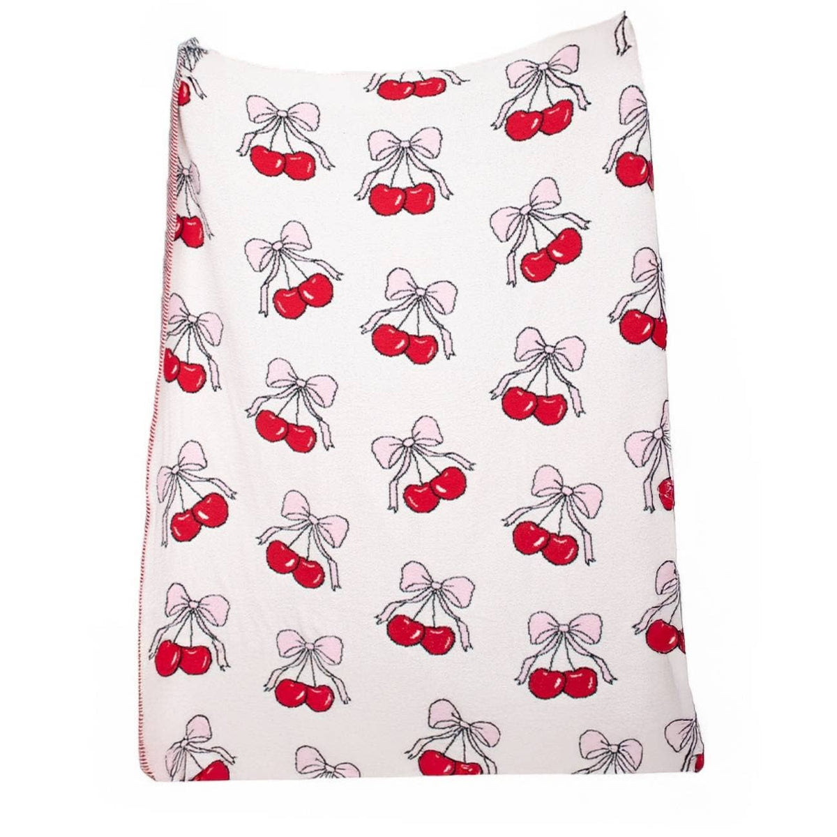Cherry Bows All Over Soft Wholesale Blanket