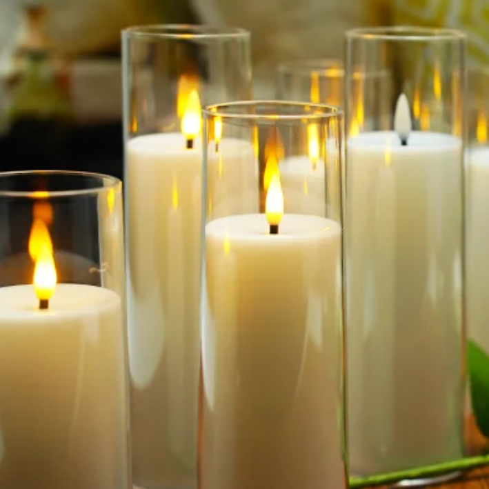 Flameless Acrylic Candle 8-Piece Set