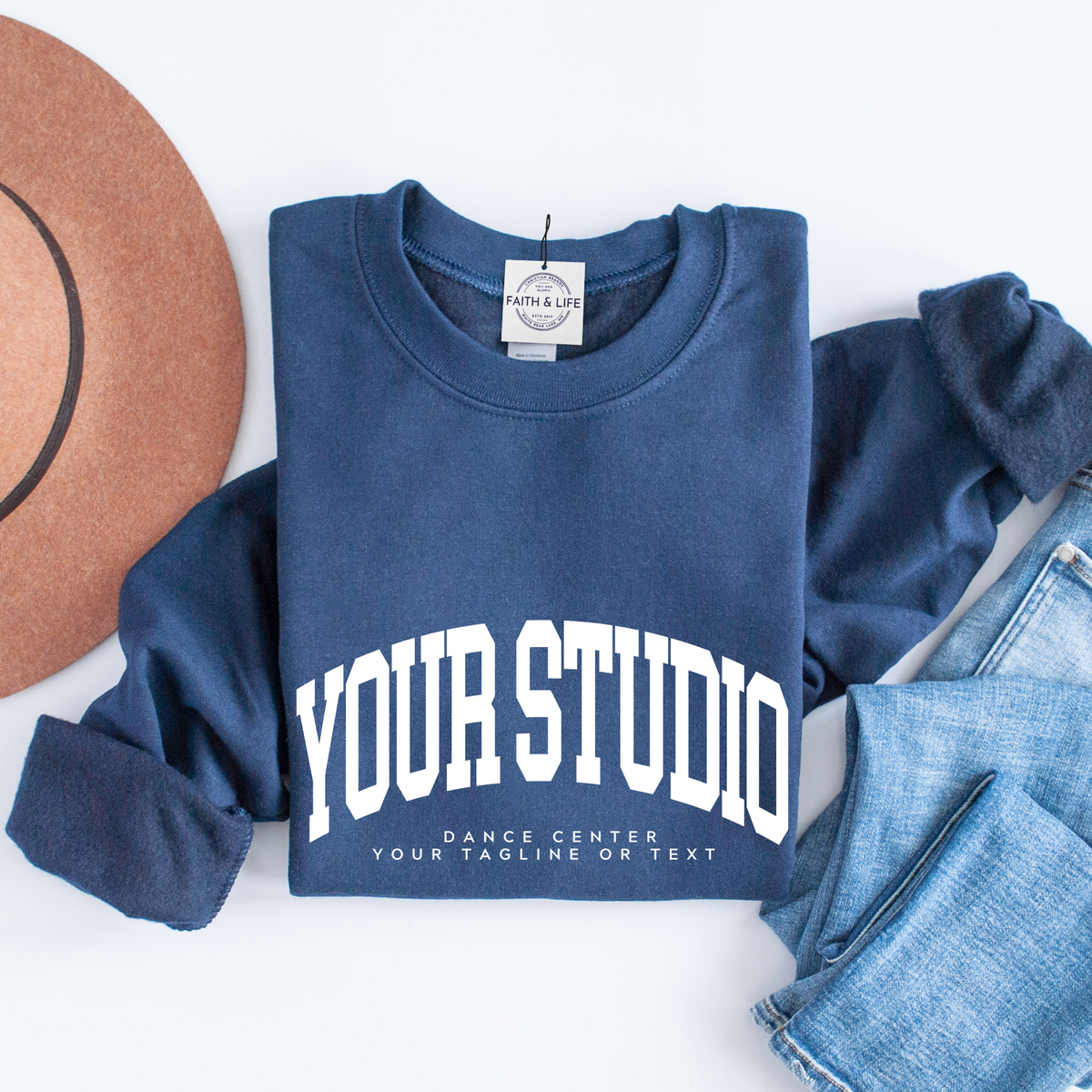 Custom Dance Studio or Ballet Company Crewneck Sweatshirt
