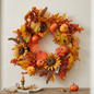 Fall Harvest Pumpkin/Sunflower Wreath 24"
