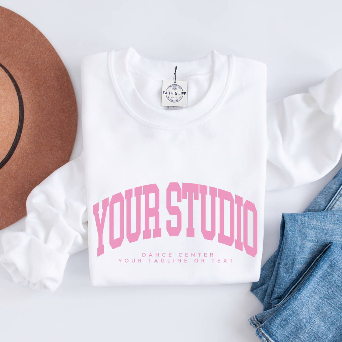 Custom Dance Studio or Ballet Company Crewneck Sweatshirt
