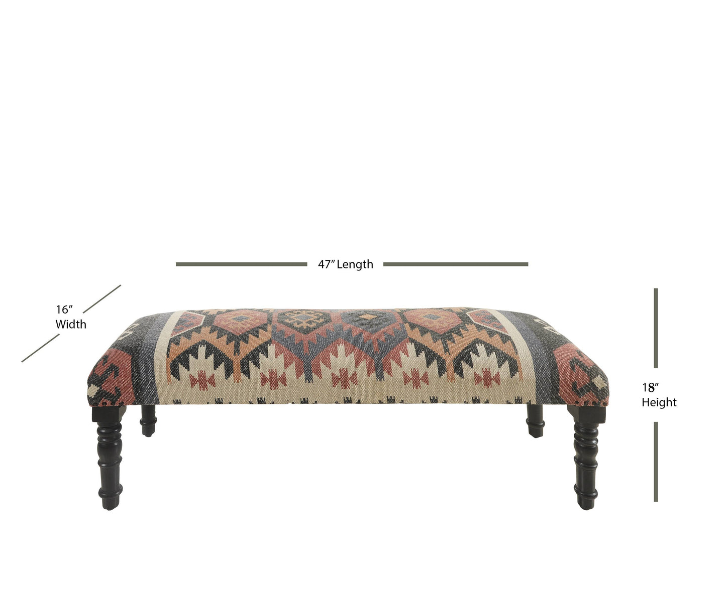 Handmade Natural Southwestern Upholstery Bench