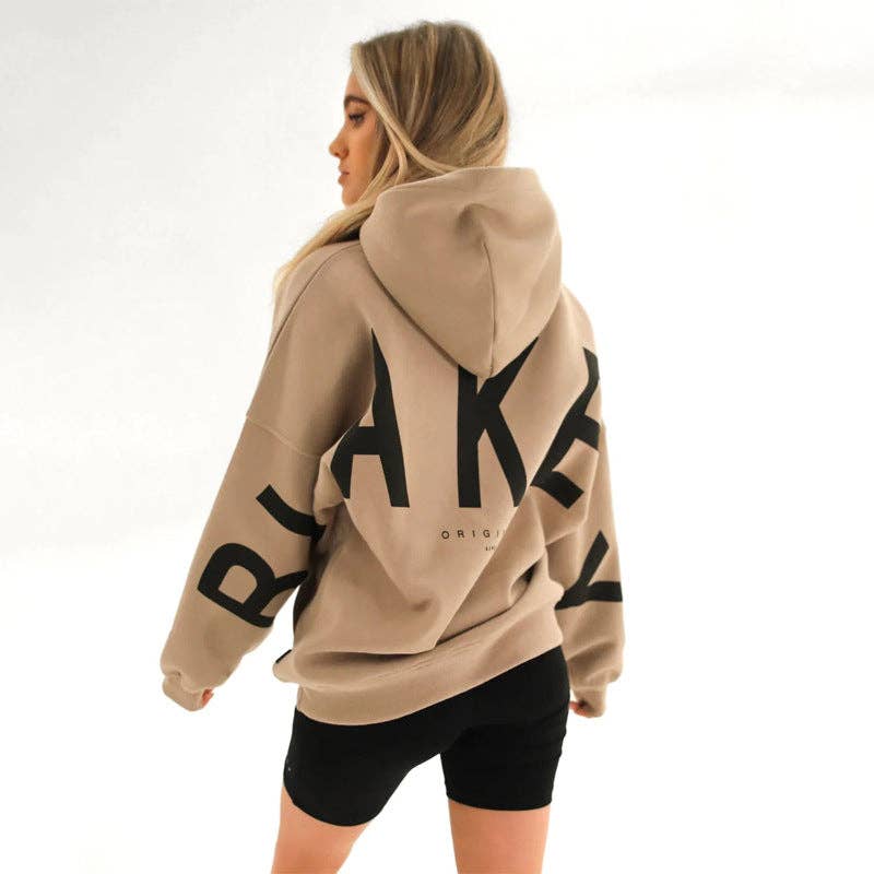 Fashionable Floral Printed Hooded Sweatshirt for Women