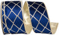 Diamond Glitter Stripes Plush Velvet Dlx Wred Edge Navy/gold