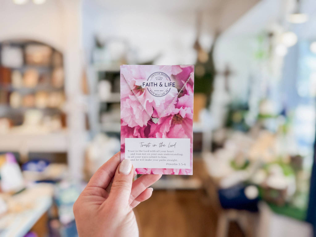 "Trust in the Lord with all your heart" Christian Necklace