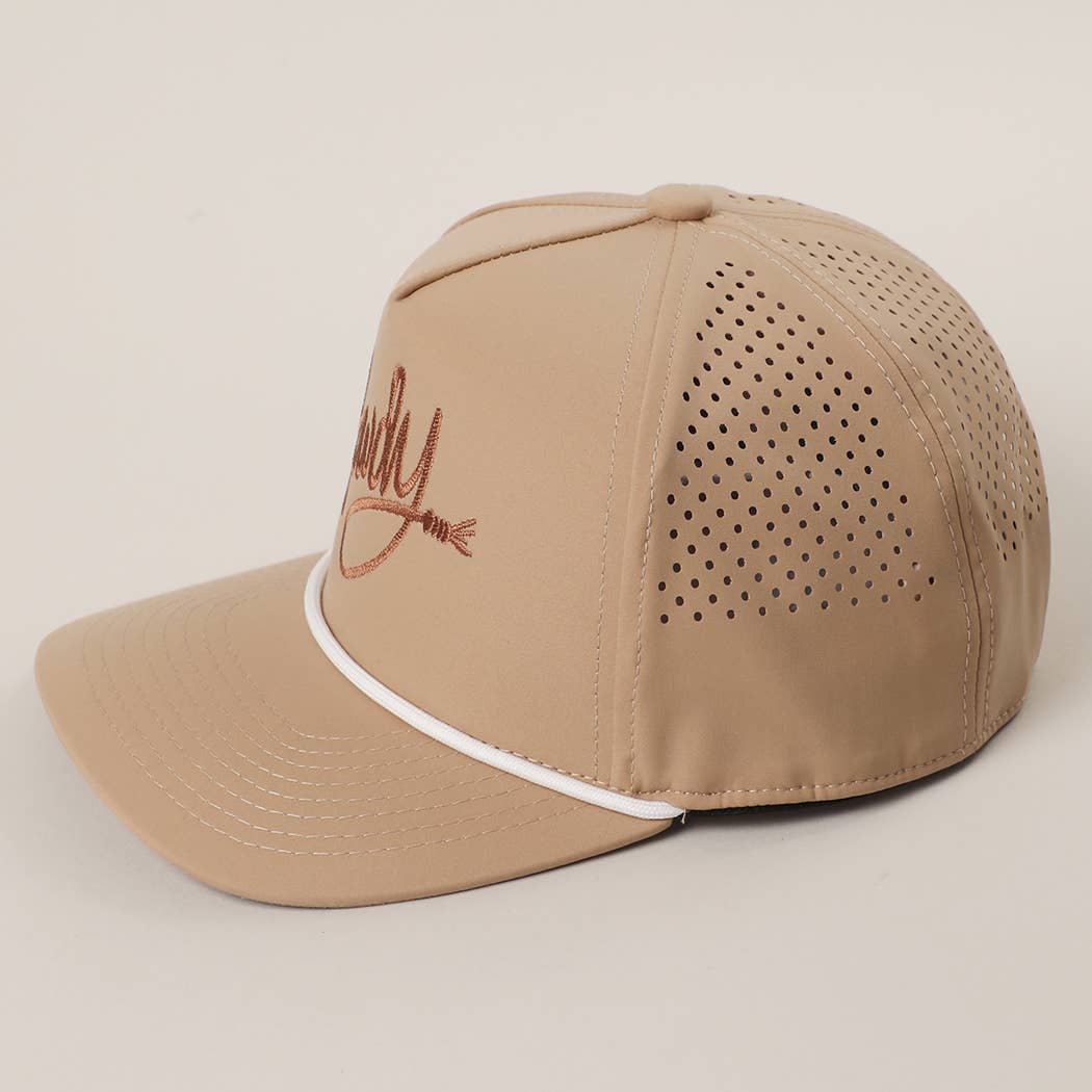 Howdy Embroidered Premium Materials Rope Strap Trucker Hat