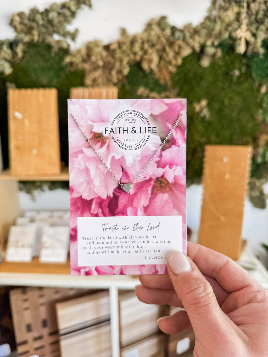 "Trust in the Lord with all your heart" Christian Necklace