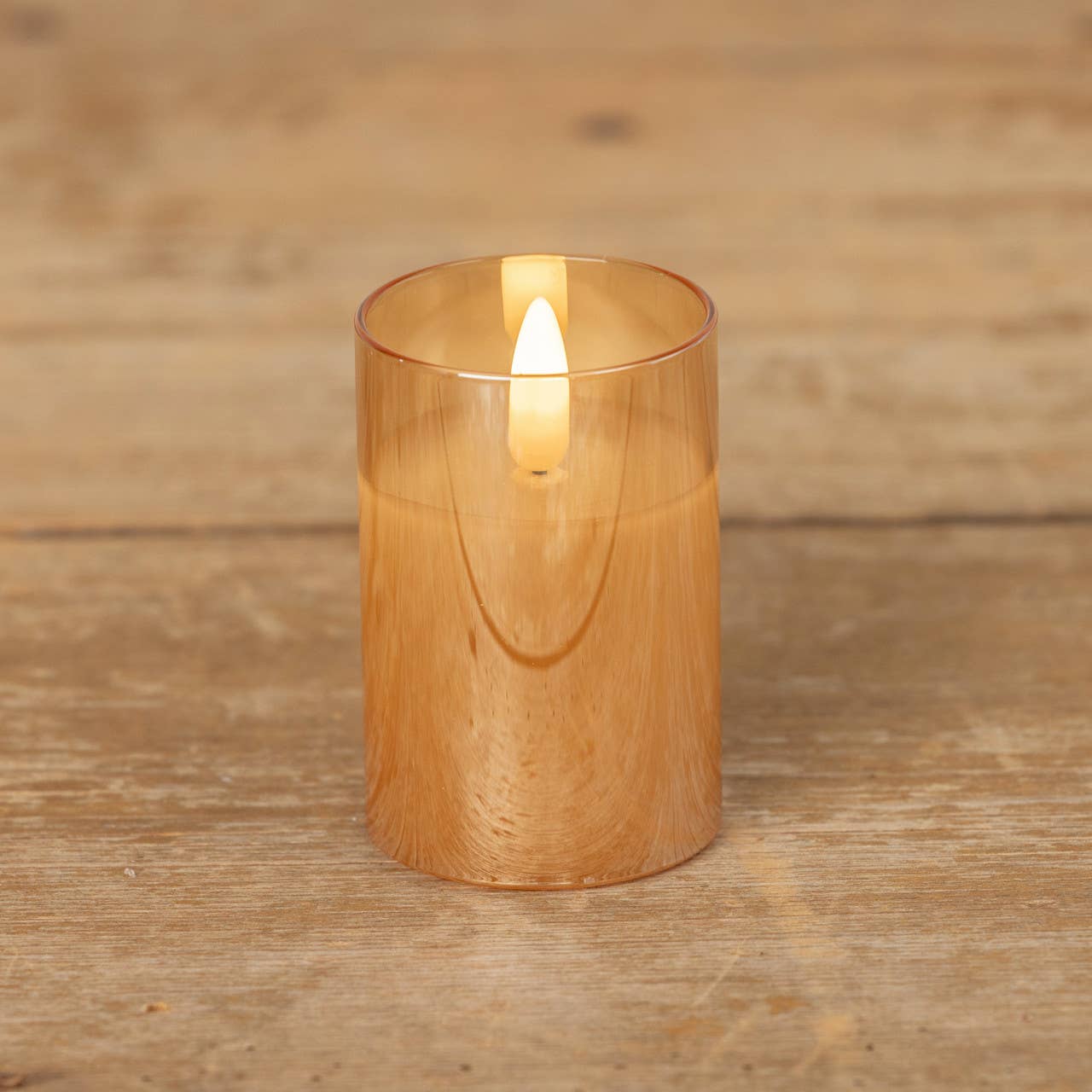 3" CHAMPAGNE GLASS 3D FLAME CANDLE