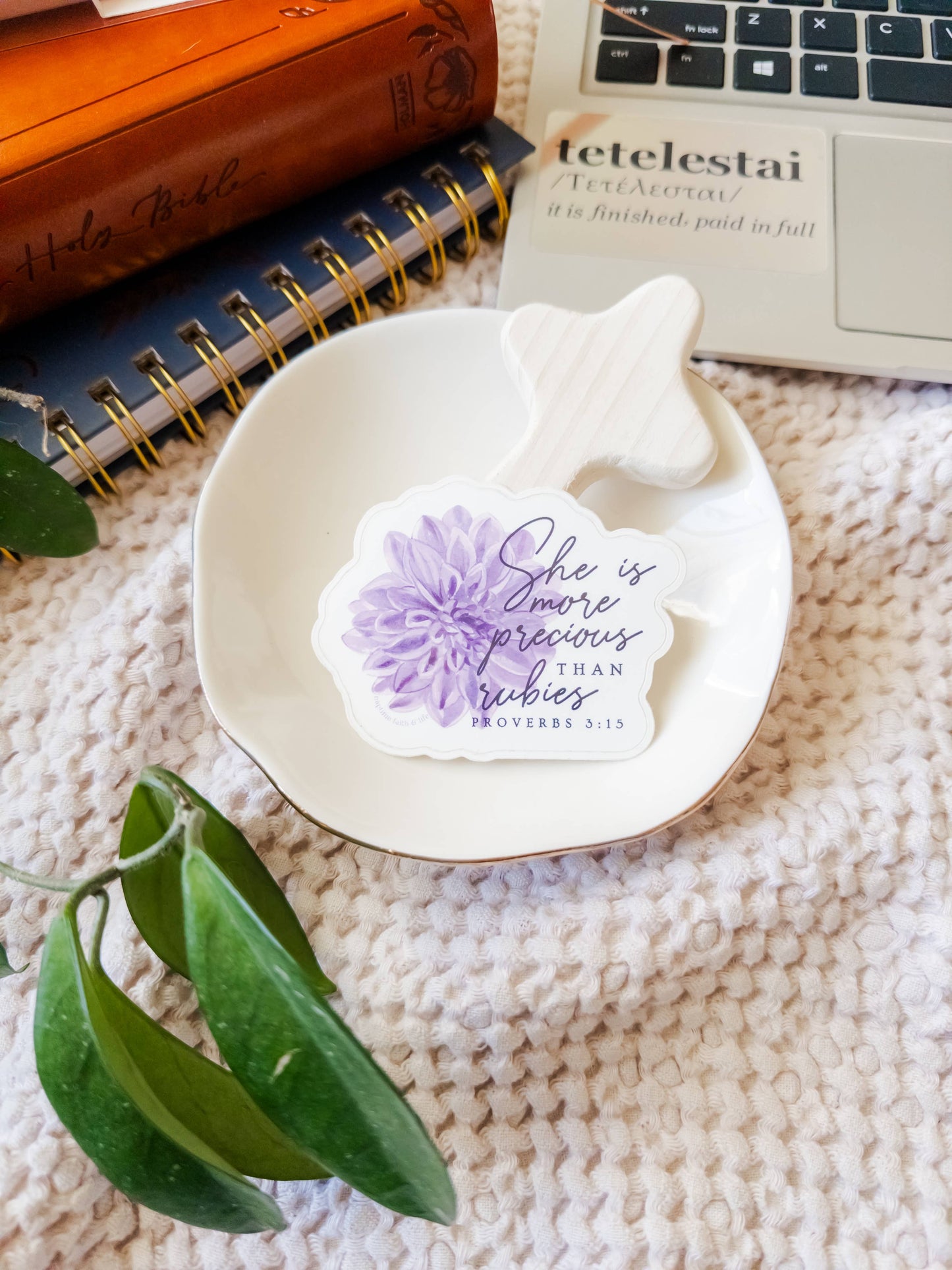 More Precious Than Rubies Bible verse sticker | Christian