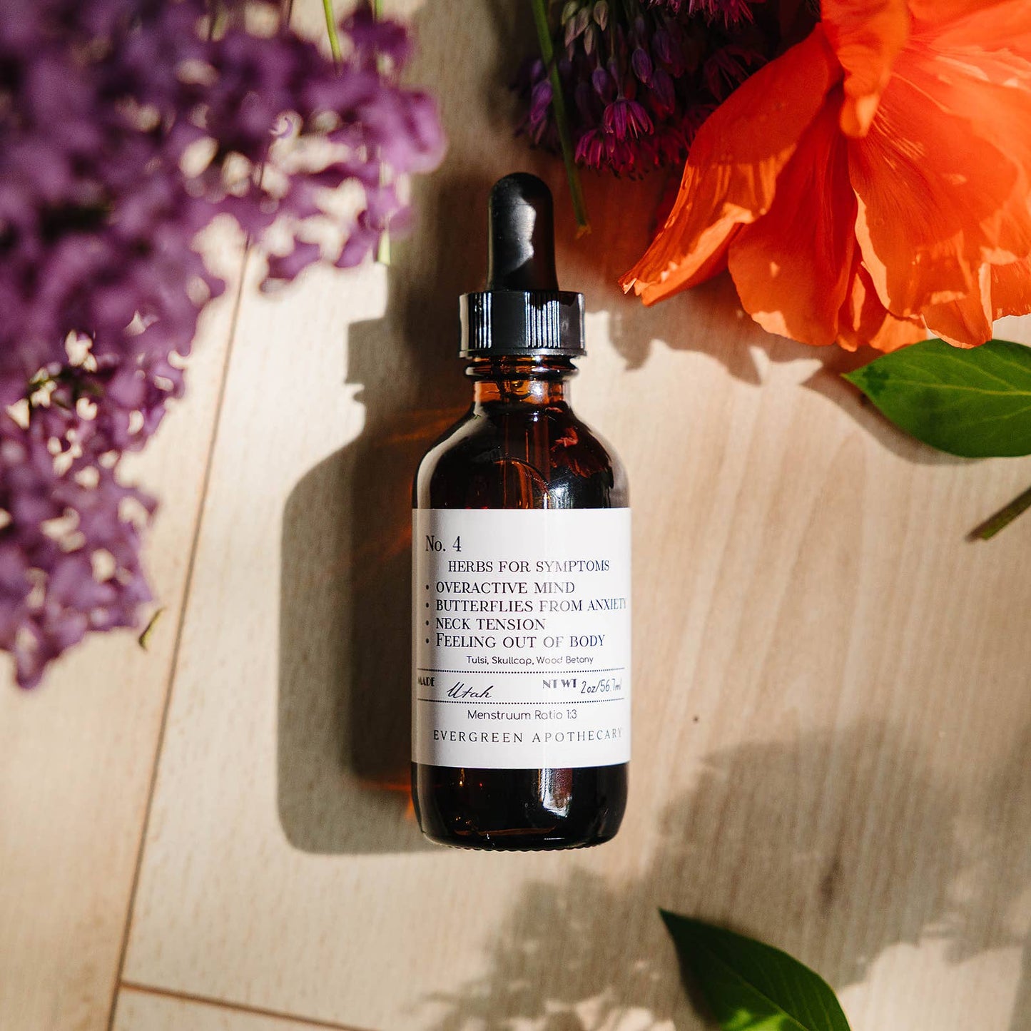 Racing Thoughts Tincture, Herbs For Symptoms No.4