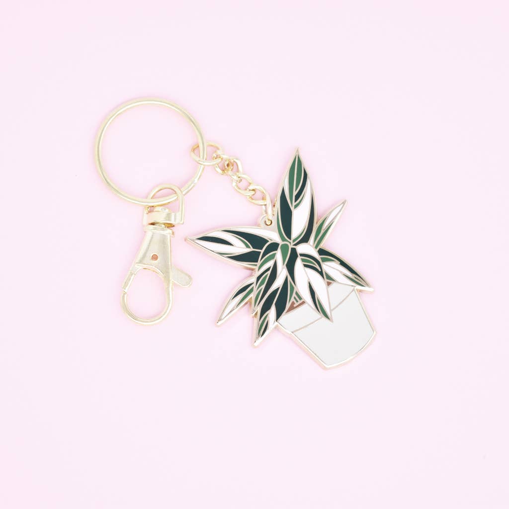 Plant Keychain - Stromanthe Triostar Keychain