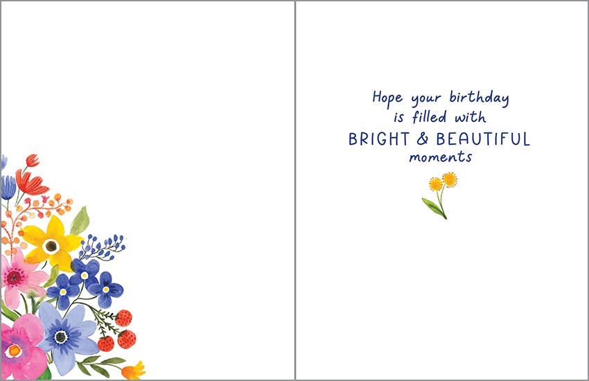 Birthday Greeting Card - Friend Polka Dot Flower Mug