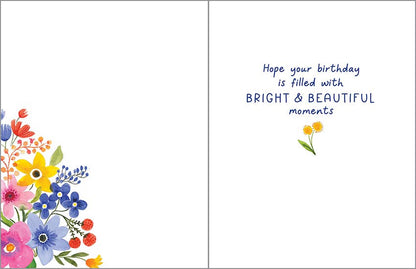 Birthday Greeting Card - Friend Polka Dot Flower Mug