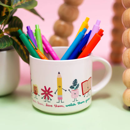 Teach Them Love Them Watch Them Grow Ceramic Mug - Cream