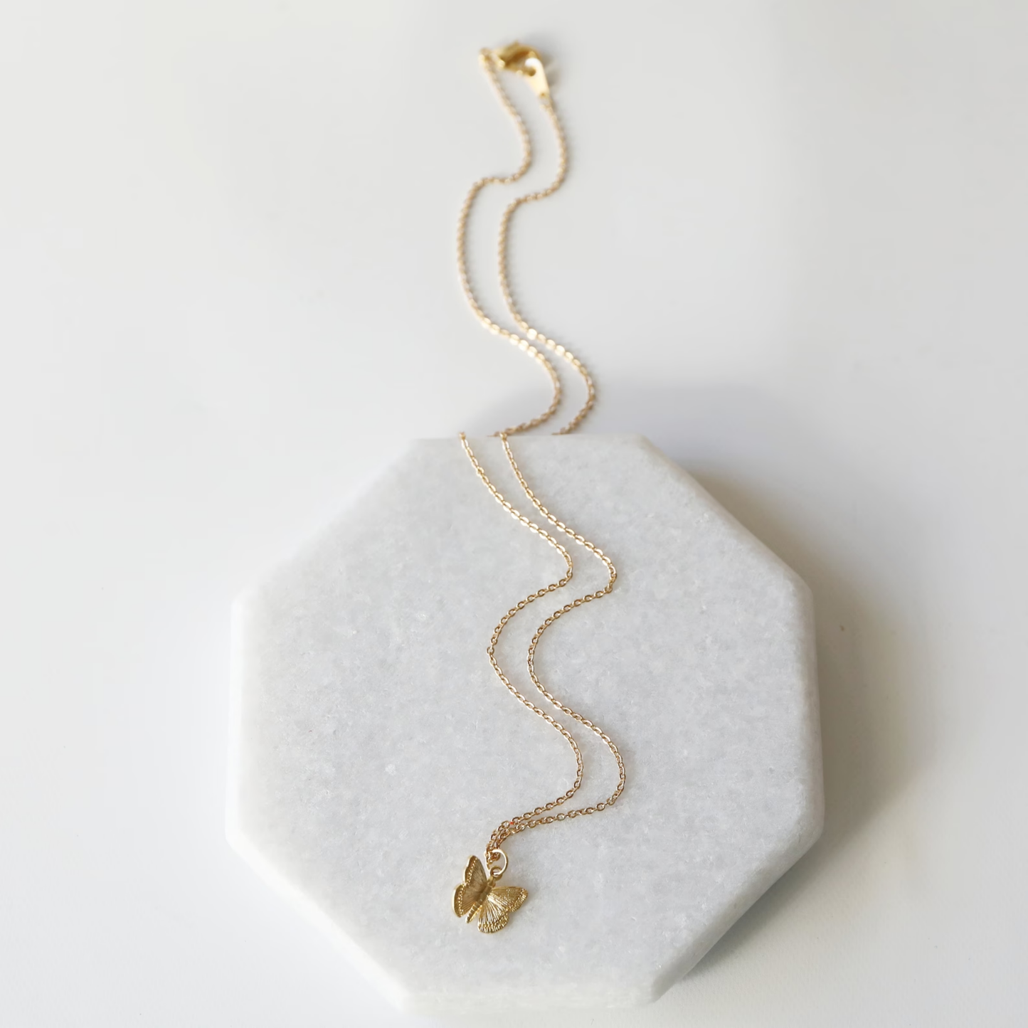 A New Creation 14k Gold Butterfly Inspirational Christian Ne