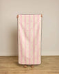 Flamingo Stripe Pink Beach Towel