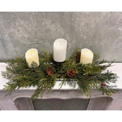Real Touch Mixed Cedar Centerpiece 32"