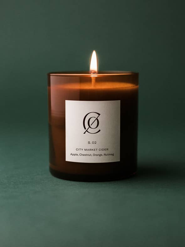 S. 02 City Market Cider Soy Candle | Seasonal