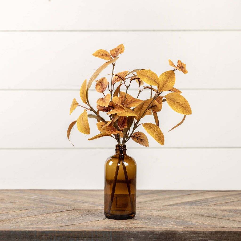 15" TAN BEECH LEAF IN VASE
