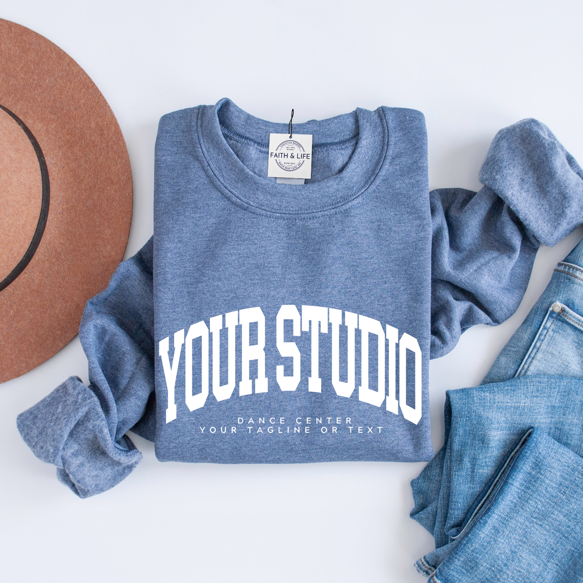 Custom Dance Studio or Ballet Company Crewneck Sweatshirt