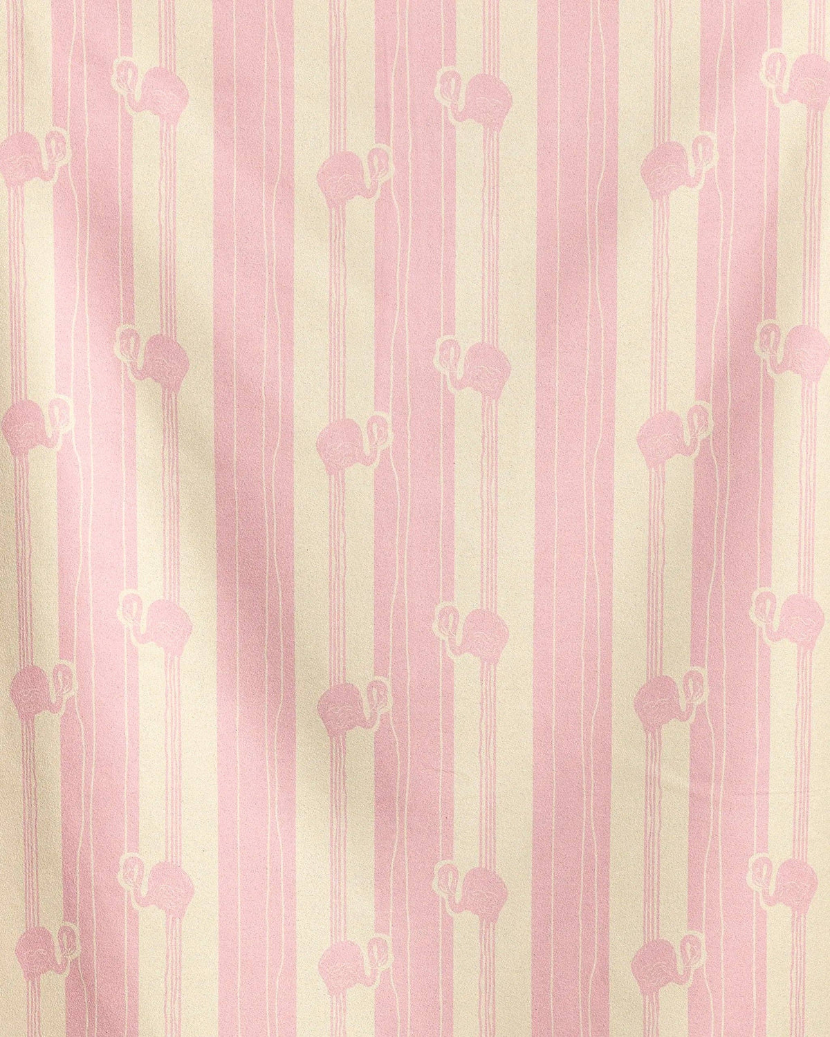Flamingo Stripe Pink Beach Towel