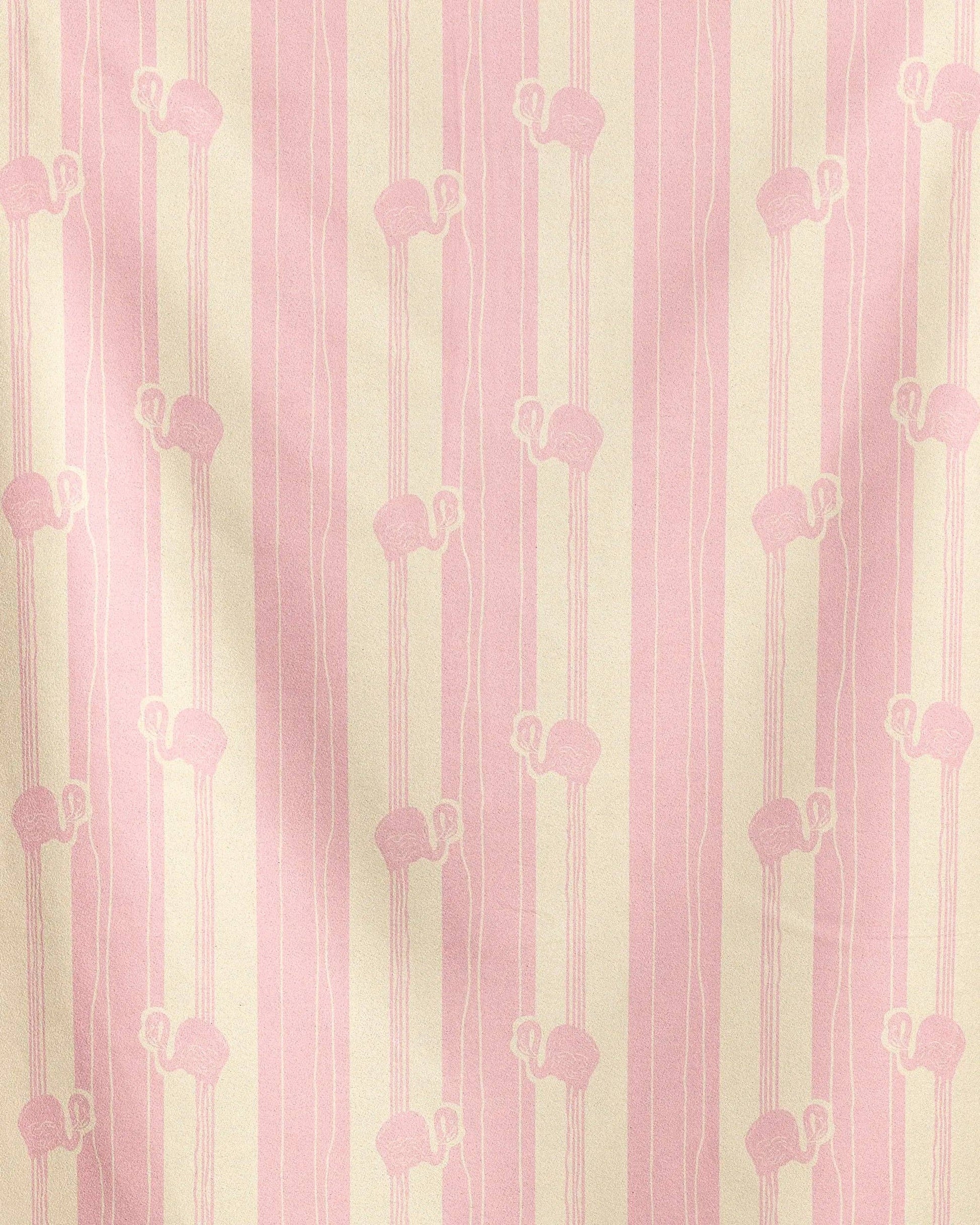Flamingo Stripe Pink Beach Towel