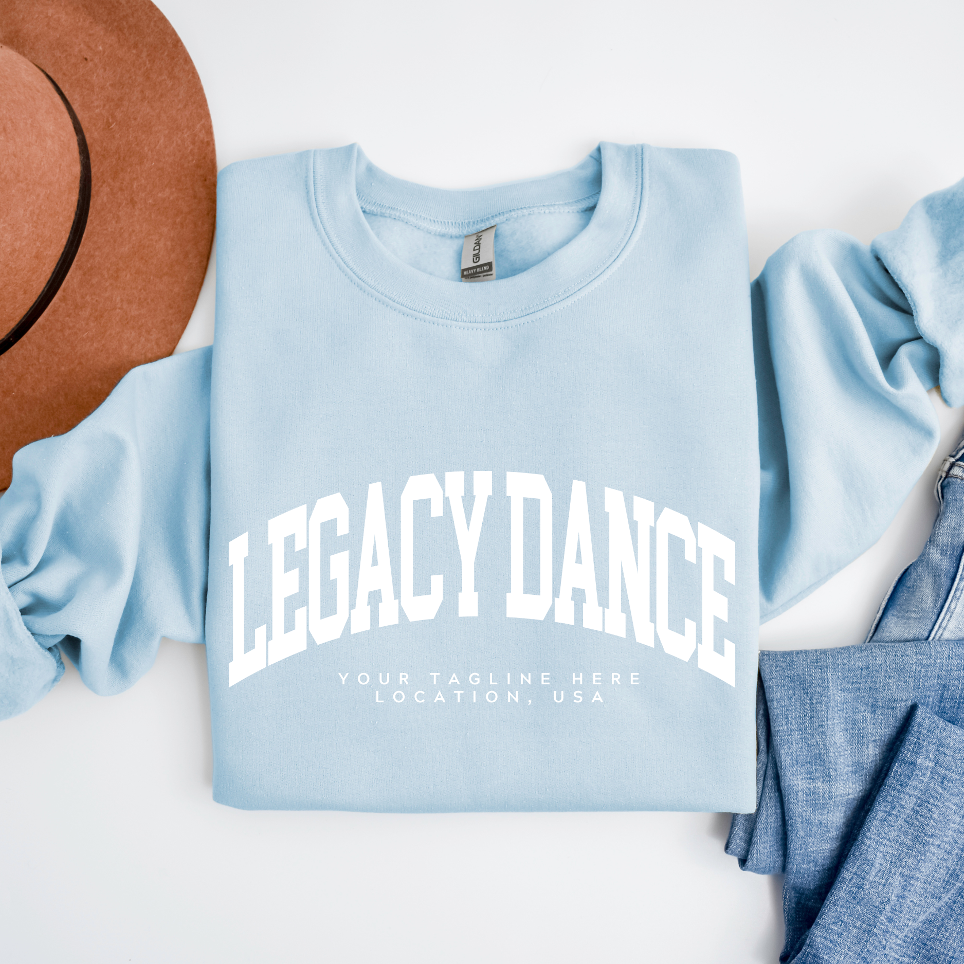 Custom Dance Studio or Ballet Company Crewneck Sweatshirt