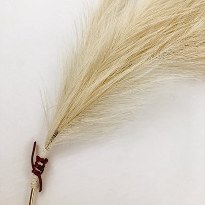 Modern Pampas Grass Hoop Wreath with Leather Detail