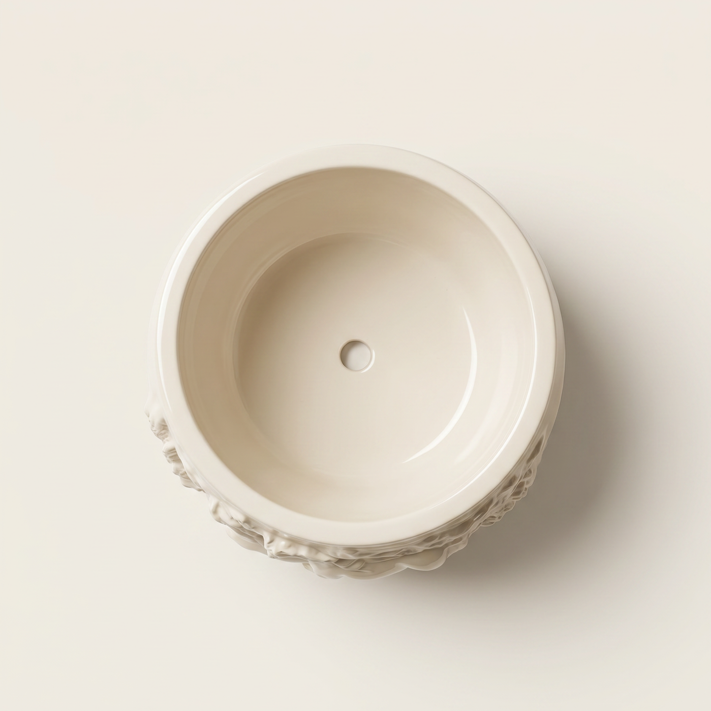 Mustang Horse Relief Planter, Gypsum White 3"